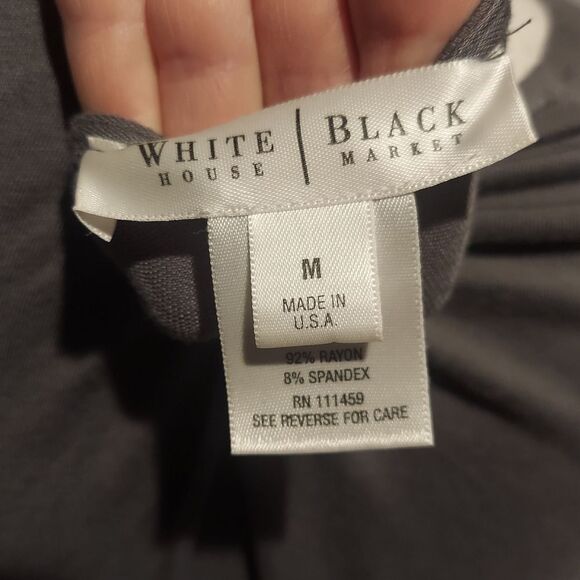 WHITE House Black Market Dress Gray Womens Size Medium - Picture 6 of 6